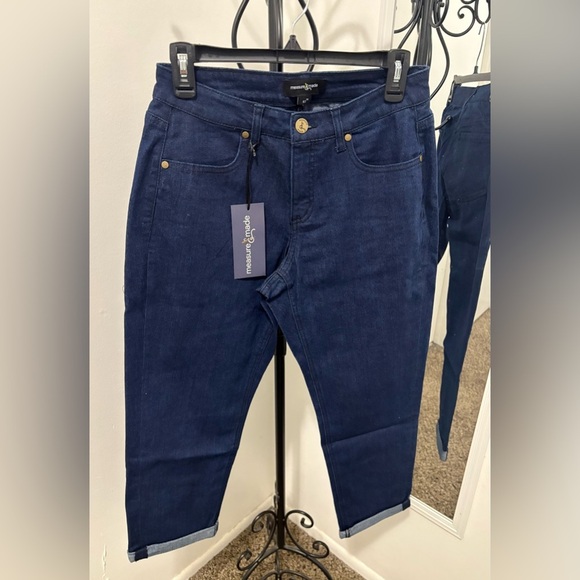 Measure & Made Women's Dark Blue Skinny Jeans - Picture 1 of 7